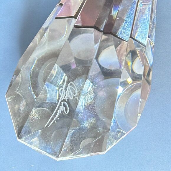 Vintage Estate Designer Oleg Cassini Crystal Bottle Stopper Faceted Cut Collect - Picture 7 of 14